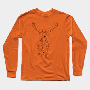 Stag outline Long Sleeve T-Shirt